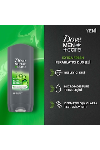 Dove Men +care Duş Jeli Body, Face&hair Extra Fresh 400 Ml X2