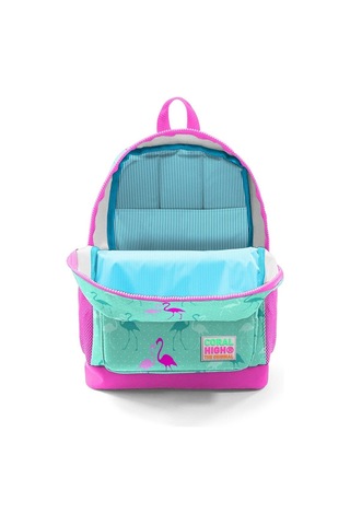 Coral High Dört Bölmeli Okul Sırt Çantası & Beslenme Çantası Pembe Yeşil Flamingo Kız Çocuk