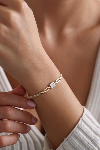 14 Ayar Altın Mineli Nazar Bileklik Sarı Altın