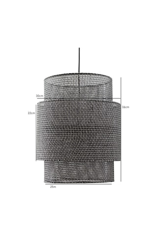 Hasır Siyah Bohem İskandinav Avize Beyaz