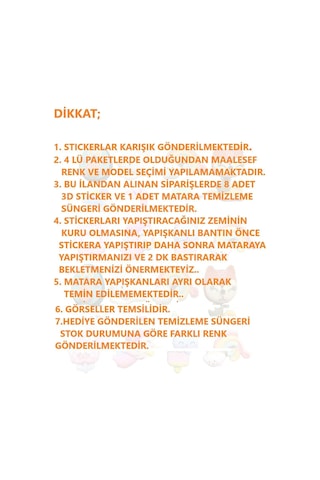 8 Adet 3d Matara Stickerı+ Matara Temizleme Süngeri Hediyeli 001