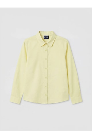 Lc Waikiki Sarı Regular Fit Poplin Kız Çocuk Gömlek