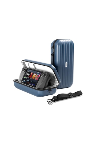 Steam Deck Oled/lcd Uyumlu Sert Taşıma Çantası, Suya Dayanıklı Mavi M52