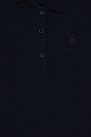 U.S. Polo Assn. Kız Çocuk Lacivert Polo Yaka Basic Sweatshirt 50296377-VR033
