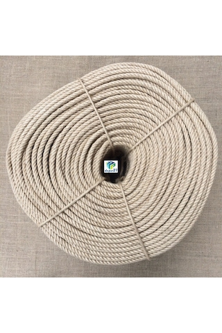 12 Mm Jüt Halat 50 Metre - Bükümlü - Kendir Halat - Kanaviçe