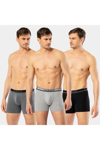 Cacharel Erkek 3'lü Boxer 1338/siyah-gri-antrasit Çok Renkli