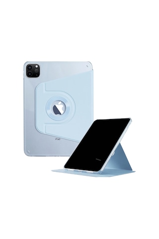 Apple Uyumlu iPad Pro 11 İnç 2025 M5 Çipli 360 Derece Dönebilen Standlı Pino Tablet Kılıfı Kapaklı Kılıf