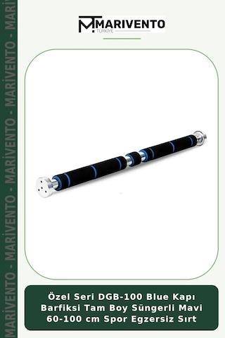 Özel Seri Dgb-100 Blue Kapı Barfiksi Tam Boy Süngerli Mavi 60-100 Cm Spor Egzersiz Sırt