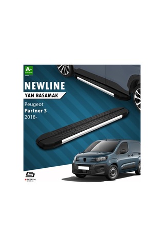 S-dizayn Peugeot Partner 3 Uzun Şase Newline Krom Yan Basamak 213 Cm 2018 Üzeri A+ Kalite