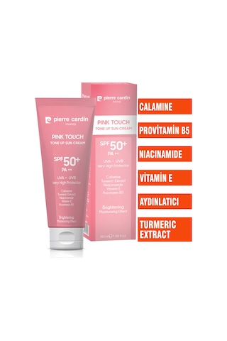 Pierre Cardin Ton Eşitleyici Aydınlatıcı Yüz Güneş Kremi Pink Touch Tone-up Spf50+/pa++ 50 Ml