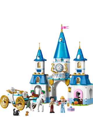 LEGO® ǀ Disney Princess Sindirella’nın Şatosu ve At Arabası 43275 - 6 Yaş ve Üzeri Prenses Seven Çocuklar için Oyuncak Yapım Seti (596P)