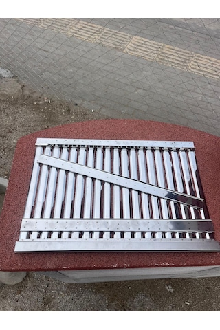 Paslanmaz Krom Oluklu Mangal Izgarası 59 41 Barbekü Gross Paslanmaz