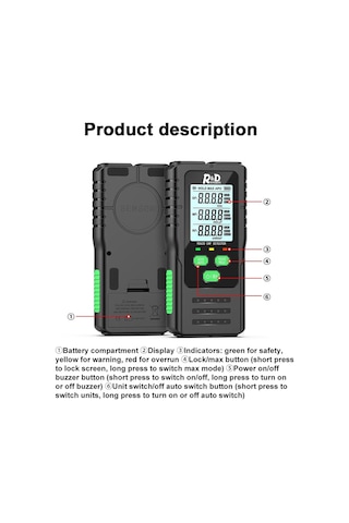Radyasyon Lcd Test Algılama Sar Manyetik Alan Ölçüm Cihazı Elektromanyetik Yoğunluk Ölçme Tarama Dedektörü