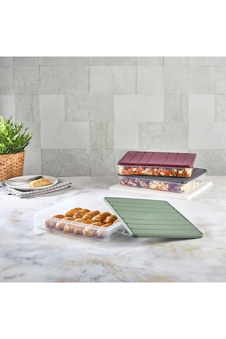 Selka Home 4'lü Açık Gri 1.2 Litre Küçük Boy Saklama Kabı