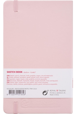 Talens Sketchbook Sert Kapak Eskiz Çizim Defteri 13x21 Cm. Pembe