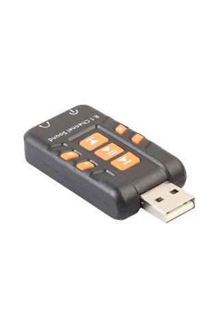 8.1 Kanal Harici USB Ses Kartı - Çevirici 3.5 mm. Mikrofonlu