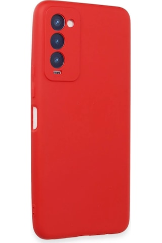Uray Store Tecno Camon 18 Kılıf First Silikon - Kırmızı