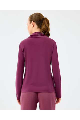 Skechers W Turtle Neck Longsleeve Softluxe T-shirt Kadın Bordo Tshirt S2520185-3877 Bordo