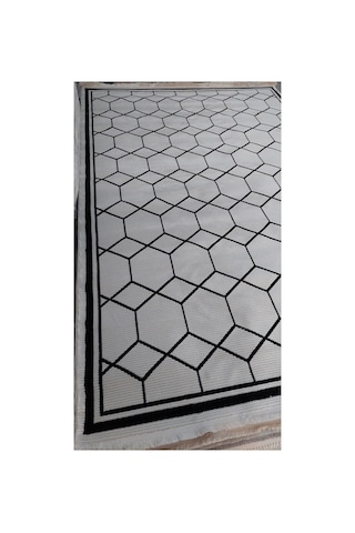 Vivaldi Home Art Deco Serisi Siyah Gri Akrilik Yün Dokuma 200x290 6m2 Gri Siyah 1012