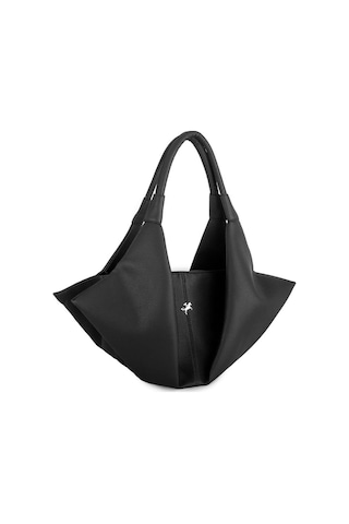 Nas 1271 Kadın Omuz Çantası Siyah Baskılı Siyah