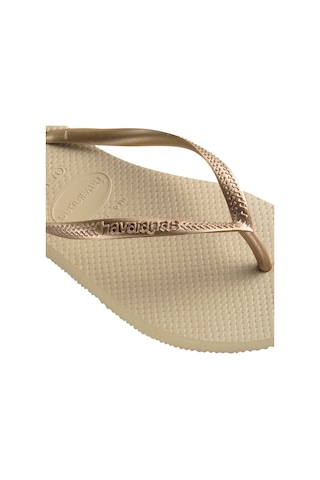 Havaianas Slim Sand Gray/light Golden Kadın Terlik 37-38 Altın
