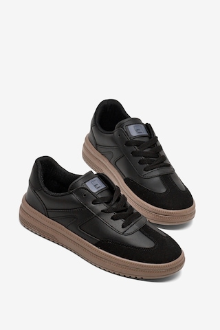Tonny Black Rahat Kalıp Kauçuk Taban Bağcıklı Sneaker Kadın Siyah Siyah Sneaker Tbtyldz005
