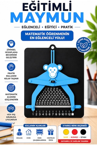 Eğitimli Maymun Matematik Öğrenme Aparatı Eğitici Zihinsel Hesaplama Oyuncağı 3d Baskı