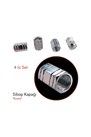 Nyf Sibop Kapağı Metal Krom 4 Lü Xy-6023