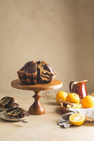 Justwood 2 Li 2 Katlı Kek Stantı Ve 25/14 Cm Mummy Pasta Sunumluk