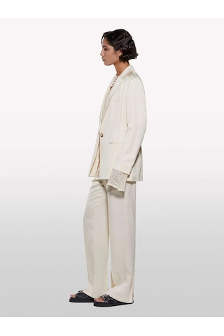 Sisley Keten Karışımlı Normal Bel Straight Fit Pantolon Kadın Şampanya Pantolon - 325p4g1wlf06y