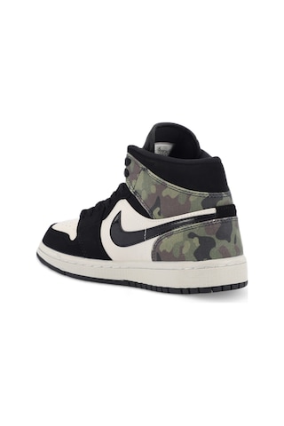Nike WMNS AIR JORDAN 1 MID CAMO Kadın  Siyah / Kamuflaj Sneaker
