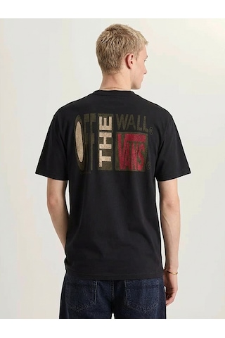 Stretch Stack Crackle Ss Tee Erkek Siyah T-shirt - Vn000swe Siyah