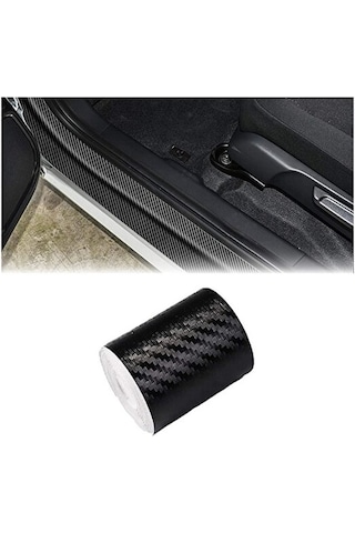 Siyah Karbon Şerit Folyo Araç Kapı Direk Eşik Çıta Kaplama Folyos