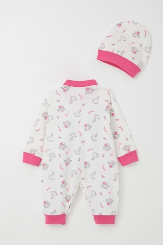 Breeze Kız Bebek Tulum Sevimli Prenses Kuğu Desenli 0-6 Ay, Beyaz Beyaz