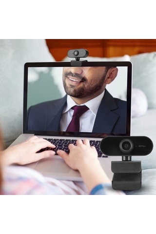 Yuntech01 Siyah Usb 2.0 Usb Web Kamerası 1080p Hd Cmos Sensörlü Mikrofonlu, 360 Derece Döner, Masaüstü/monitor Uyumlu, Plug&play, Ders/video Konferans İçin