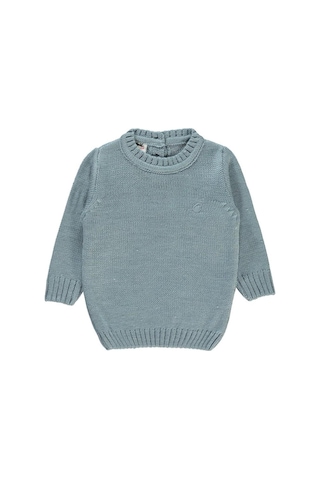 Civil Baby C Nakışlı Düz 6-18 Ay Kazak Mavi