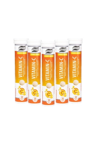 Vitamin C Çinko Vitamin D3 Portakal Aromalı Efervesan Tablet 5 x 20 Adet 