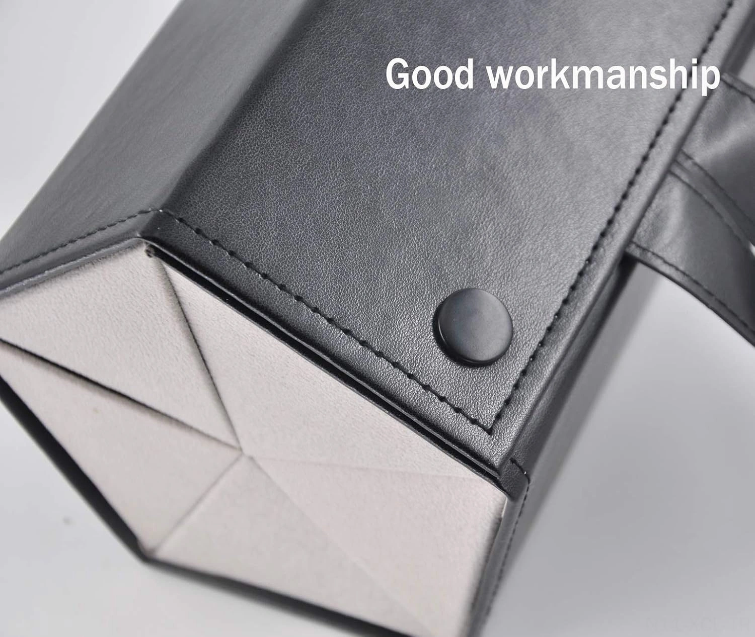 Konesam Büyük Siyah Güneş Gözlüğü Organizatörü, 5 Bölmeli Katlanabilir, Çoklu Gözlük Taşıma Ve Saklama Kutusu Siyah