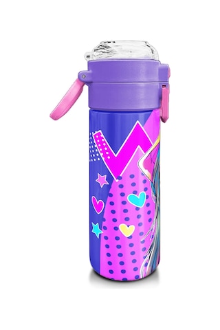 Coral High Kids Lavanta Turkuaz Kulaklı Kız Desenli Pipetli Ve Direkt İçim Çelik Termos 500 Ml 31835 Lavanta - Pembe