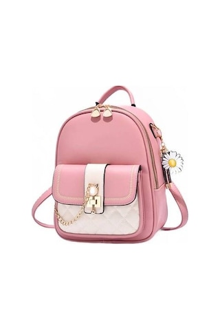 Şık Ve Konforlu Deri Sırt Çantası, Geniş Hacimli Kadınlar İçin Günlük Kullanım Çantası, Tek Omuz Askılı Modeller, Öğrenciler Ve Çalışanlar İçin Pratik Çapraz Body Çanta Pembe