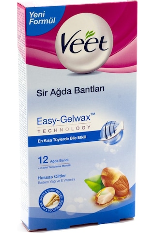 Veet Hassas Ciltler için Sir Ağda Bandı 12'li