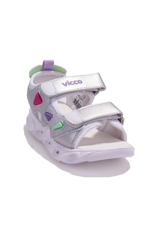 Vicco 321f24y204 Hilda Beyaz Ortopedik Günlük Işıklı Kız Çocuk Spor Sandalet 001