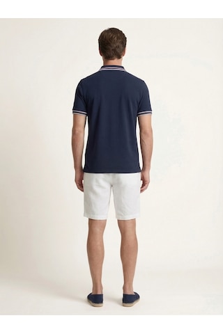 Xint Lacivert Pamuk Dokulu Regular Fit Tişört 502391