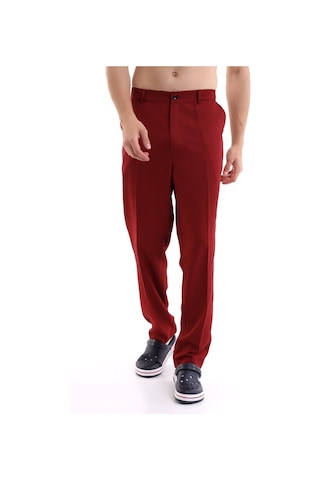 Aşçı Pantolon - 403 Kaz Ayağı Kırmızı-siyah-7068