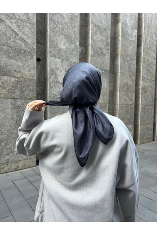 Qalortex Scarf Pamuklu Soft İnci Desen Eşarp-antrasit