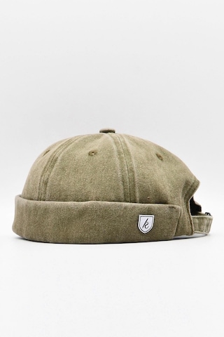 Külah Vintage Retro Eskitme Pamuk Cap Docker Şapka - Bej