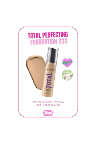 Total Perfecting Spf 15 Yoğun Kapatıcı Mat Bitişli Fondöten - 232 Light Beige