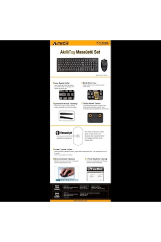 A4-tech Km-72620d Usb Standart Türkçe Q Klavye/mouse Set Diğer