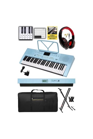 Ps-2300blpak 61 Tuş Org Stand Kulaklık Mavi Başlangıç İçin Uygun