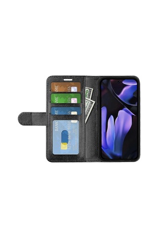 Google Pixel 9a Cüzdan Kılıfı Crazy Horse Doku Standlı Deri Telefon Kılıfı İçin Çok Renkli